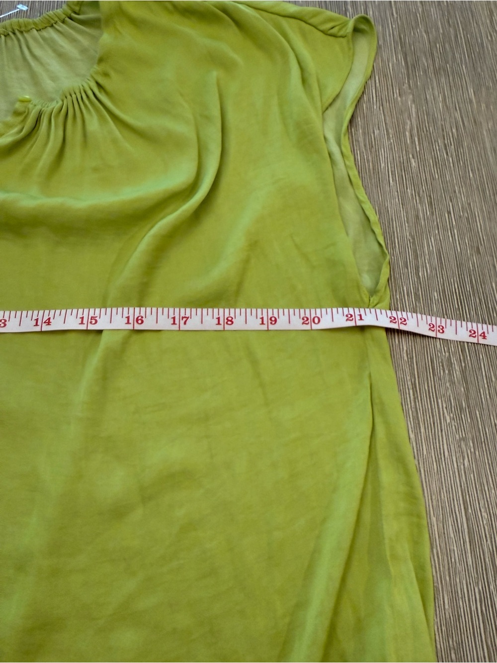 RACHEL Rachel Roy Chartreuse Green Short Sleeve Peasant Blouse - Picture 2 of 5